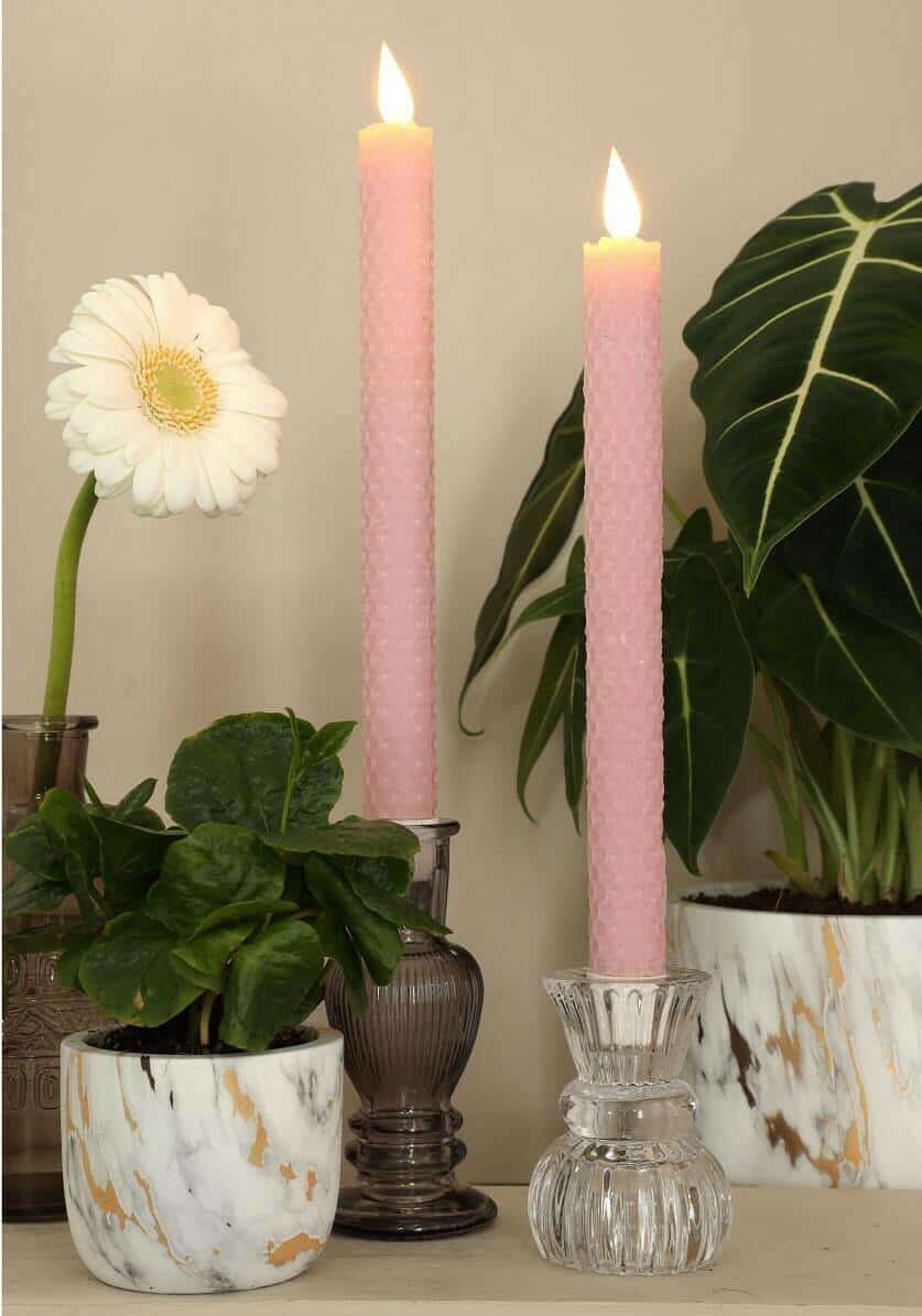 Świece LED 2 szt. Honeycomb - PINK image 0