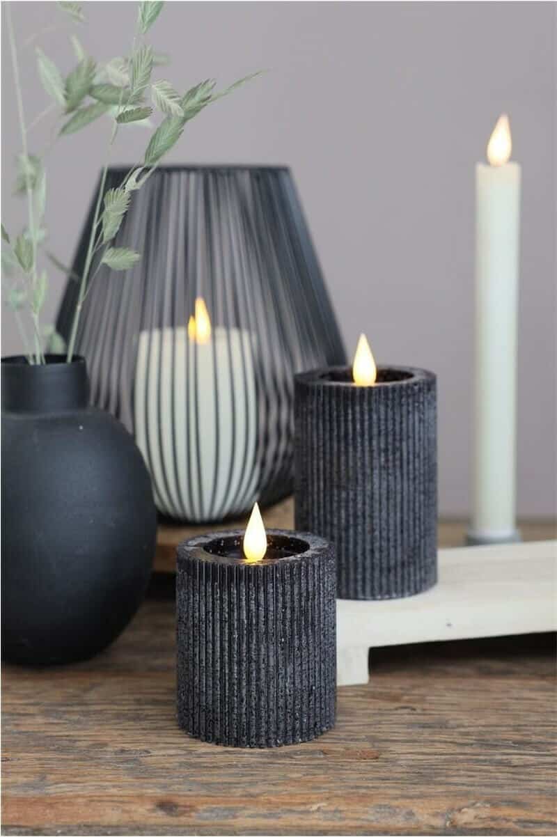 Świeca Pillar LED - BLACK image 0