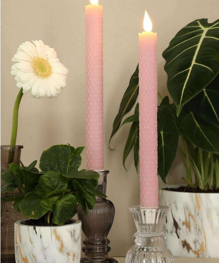 Świece LED 2 szt. Honeycomb - PINK image 0