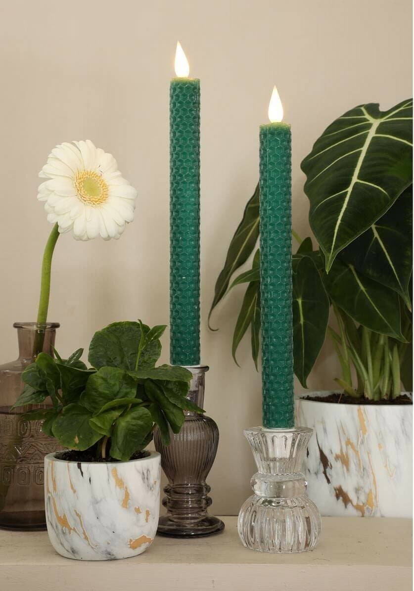 Świece LED 2 szt. Honeycomb - GREEN image 0