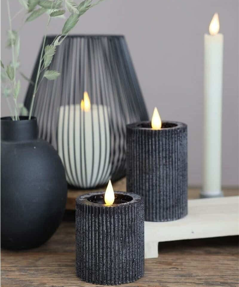 Świeca Pillar LED - BLACK image 0