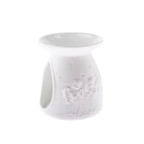Biały ceramiczny kominek zapachowy z aniołkami