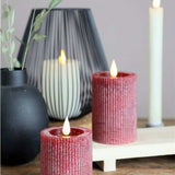 Świeca Pillar LED - BURGUNDY image 0